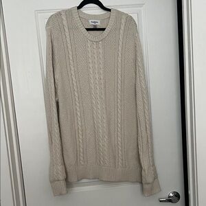 Goodfellow Men's Beige Cable Knit Sweater